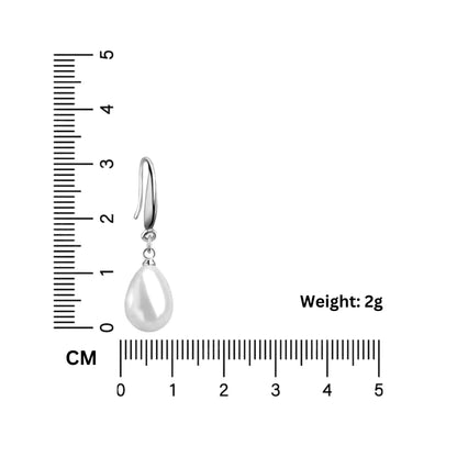 White Cherry Pearl Stylish Fancy Drop Earrings