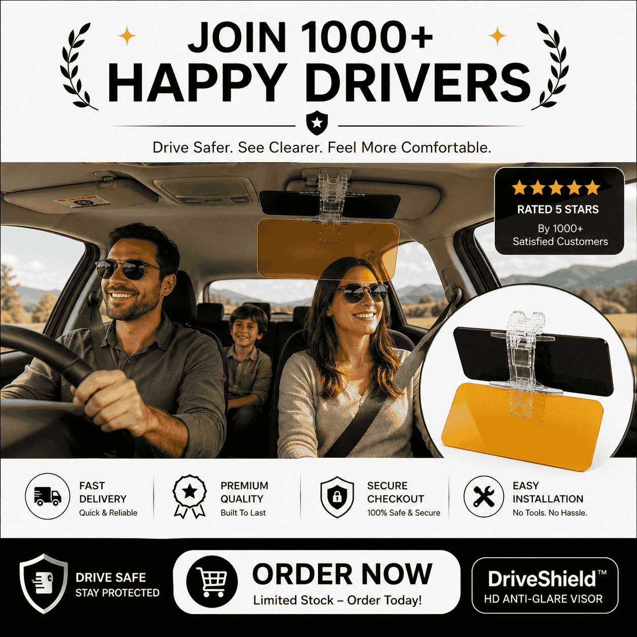 VisionGuard HD Day & Night Visor