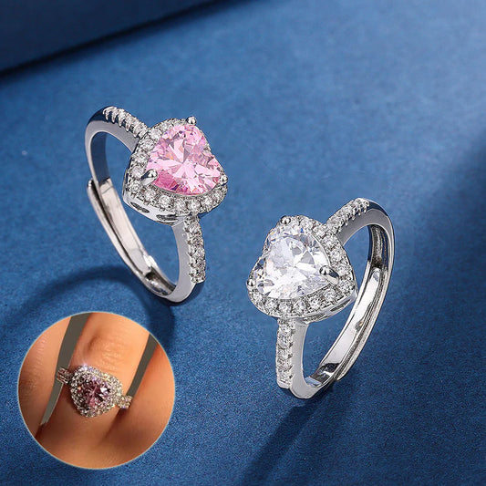 Heart Crystal Diamond Ring